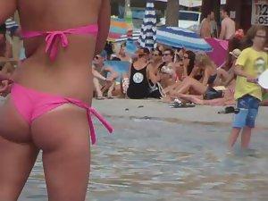 She accidentally showed ass tan line Picture 6