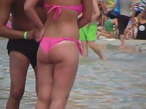 She accidentally showed ass tan line Picture 7