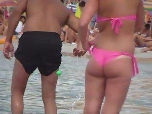 She accidentally showed ass tan line Picture 8