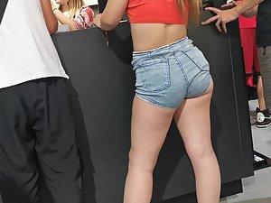 Meaty butt cheeks in very tight shorts Picture 4