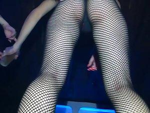 Sexy dancers in torn stockings at the nightclub Picture 6