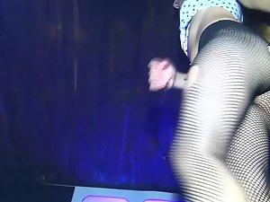 Sexy dancers in torn stockings at the nightclub Picture 7