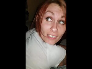 Horny redhead gets fucked and asks for cum in her mouth