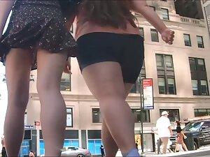 Mischievous ass keeps popping out of upskirt Picture 7