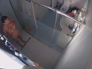 Amazing body of a curvy wife caught in shower Picture 3