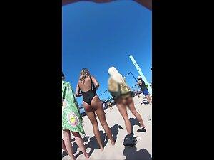Hot asses of girls watching beach volleyball Picture 4