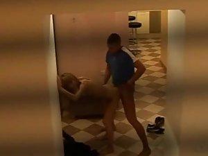 Security camera caught them fucking