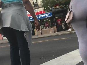 Thong and big butt wobbling through the street Picture 3