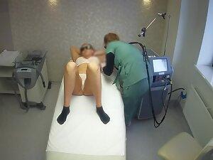 Spying on hair removal treatment of juicy blonde Picture 1