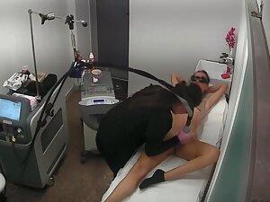 Skinny girl caught by hidden cam during depilation Picture 6