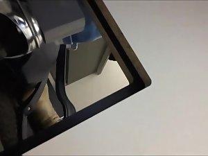 Tall girl tries a swimsuit Picture 3