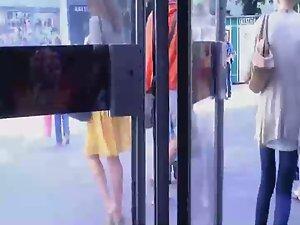 Lifting skirt to see the upskirt Picture 6