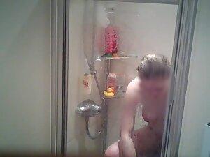 Glorious boobs caught in shower by hidden camera Picture 1