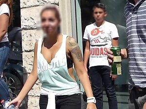 Busty party girl makes her boobs jump around Picture 8