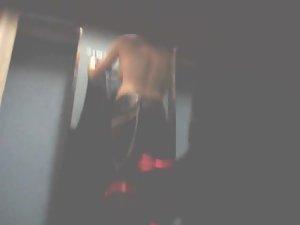 Punk girl's tits caught in dressing room Picture 6