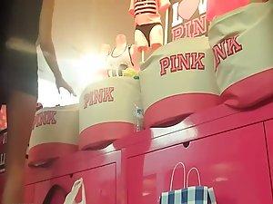 Sexy babe in a short black dress Picture 4