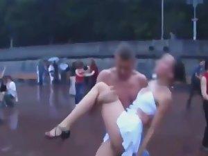 Dancing girl shows more than planned