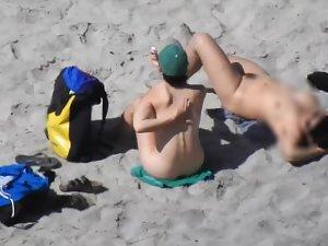 Hairy nudist girls sunbathing their pubes Picture 2