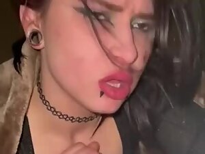 Punk girl's flabby pussy gets fucked hard