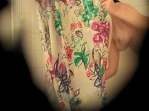 Peeping on her tits and a hairy bush Picture 2