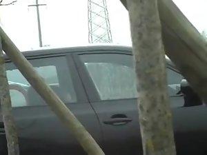 Voyeur walked in on sex in the car Picture 8