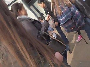 Teen girl wearing cheap tights Picture 2