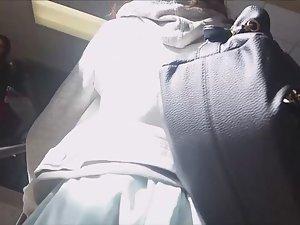 Upskirt of sexy college girl Picture 8