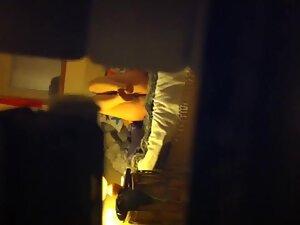 Peeping on naked neighbor stretching on her bed Picture 4
