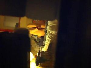Peeping on naked neighbor stretching on her bed Picture 5