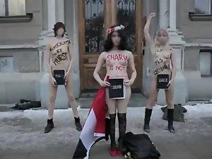 Naked girls protesting against sharia Picture 5