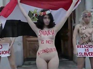 Naked girls protesting against sharia Picture 6