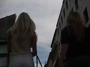 Creepshot of an energetic blonde Picture 8