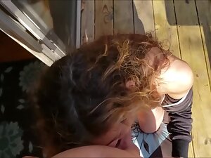 Breathtaking milf kneels to give a lovely blowjob Picture 8