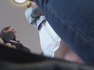 Hot tattoo and panties that need to be pulled out of ass crack in upskirt Picture 8