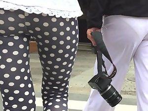 Sniping all the dots on sexy tights Picture 7