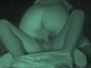 Peeping on beach sex with night vision camera mode