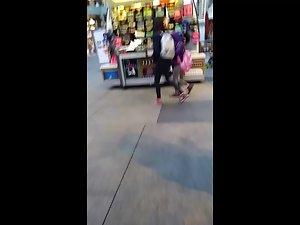 Big ass and sexy thong visible through long grey skirt Picture 8