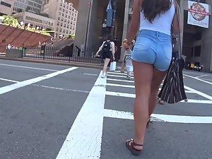 Shorts give her a nice deep wedgie Picture 5