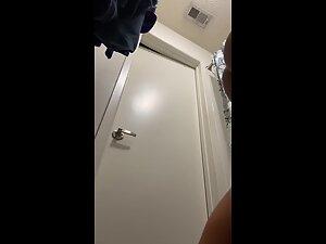 Hot naked girl caught by hidden cam before and after shower Picture 2
