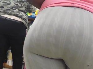 Huge soft ass spied in a store Picture 7