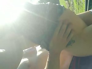 Selfie made during sex in nature Picture 2