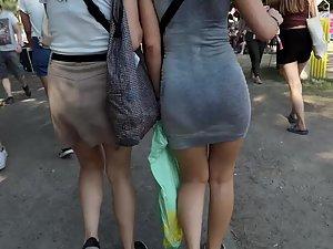 Hot sweaty ass in tight cotton dress Picture 4