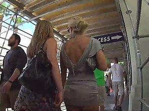 Thick legs and ass in two upskirt shots Picture 7