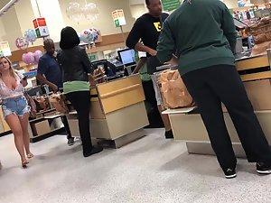 Saggy tits almost falling out of her blouse Picture 5