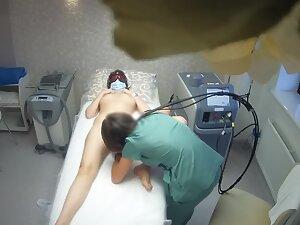 Spying on hot pussy opening during laser treatment Picture 3