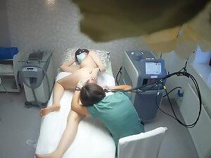 Spying on hot pussy opening during laser treatment Picture 5