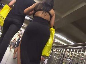 Booty of all booties in tight black dress Picture 5