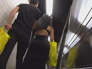 Booty of all booties in tight black dress Picture 8