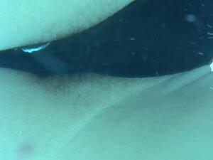 Underwater video of hairy ass crack in bikini