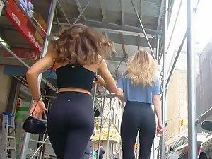 Teen friends look sexy in tight outfits